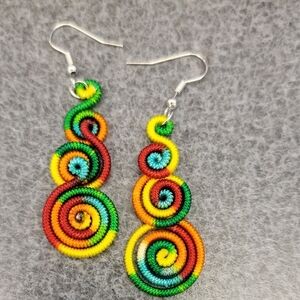 Colorful Spiral Earrings